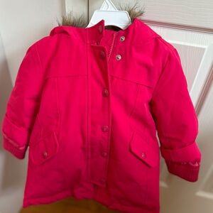 GAP Bright Pink Puffer Jacket Girls